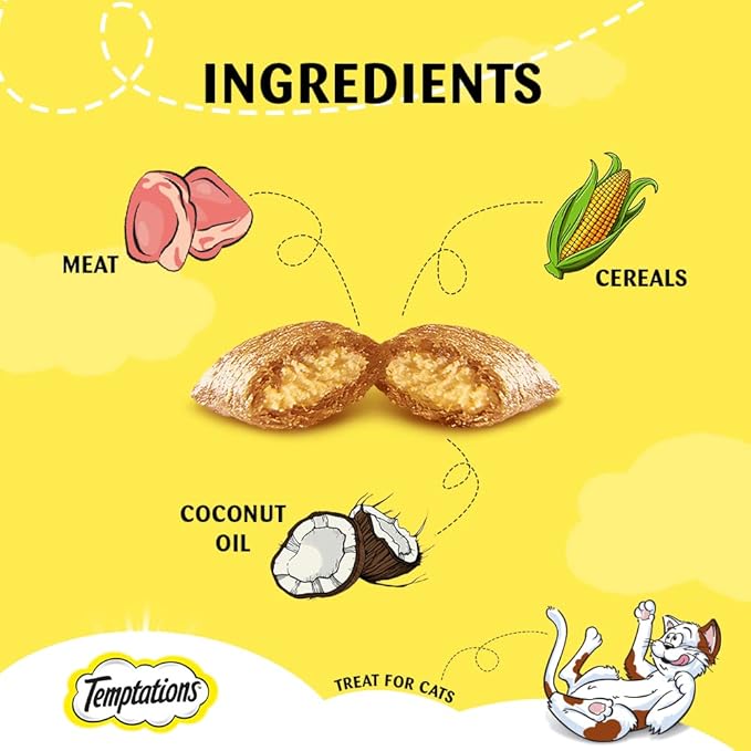 Temptations Cat Treat, Tasty Chicken Flavour - 85 g, Adult, Chunk